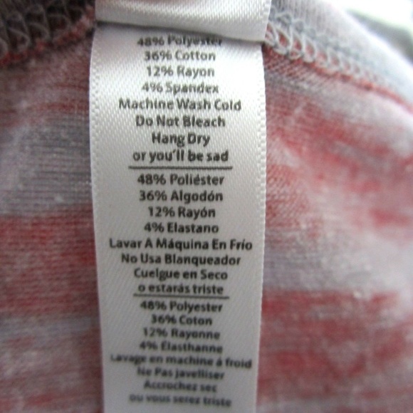 LuLaRoe M Perfect T Tee Shirt Muted Red Gray NEW M - Picture 5 of 5